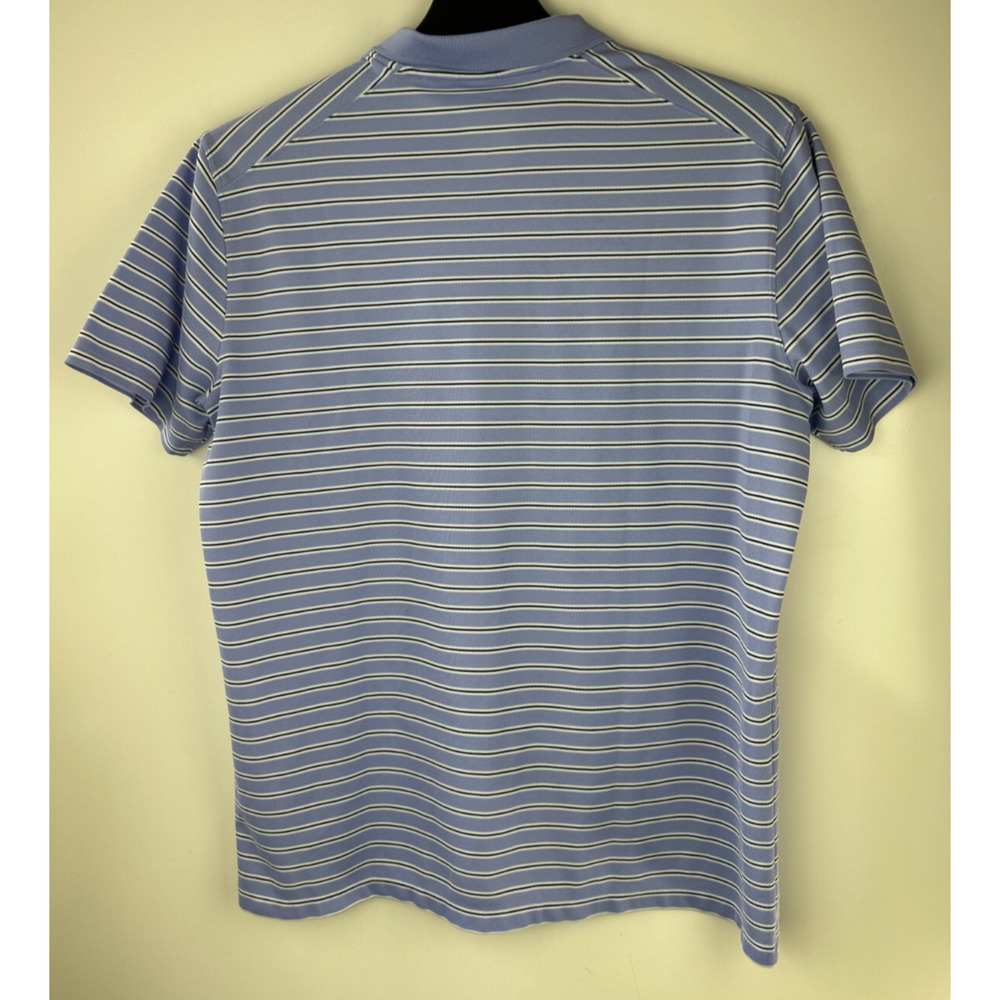 2 Nike Dri-Fit Men's Golf Polo Shirts Size Large Victory Stripe Green Blue Top - Picture 15 of 16